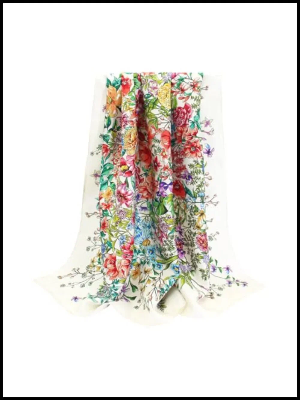 100% Mulberry Silk Square Scarf 35